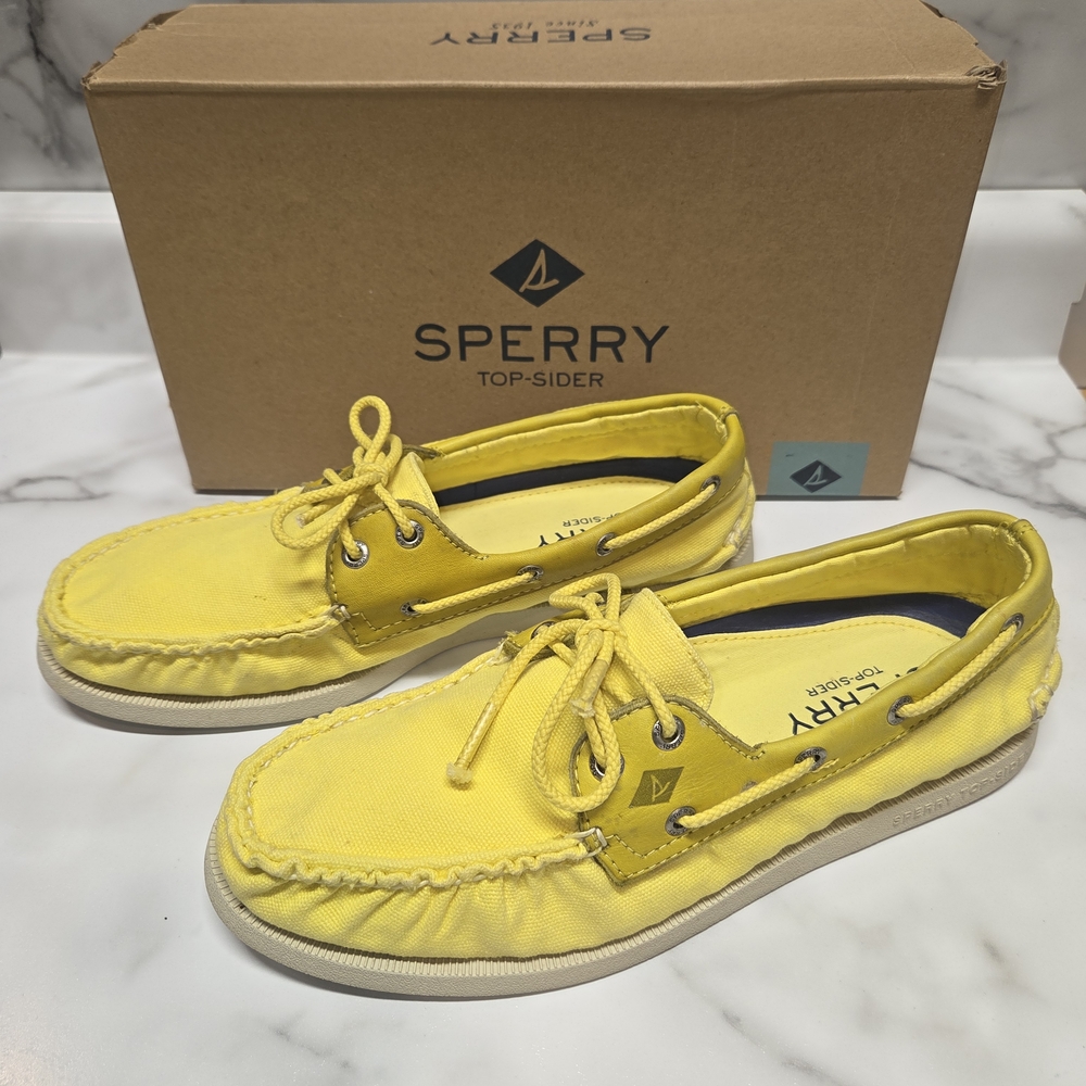 Sperry Yellow Boat Shoes
